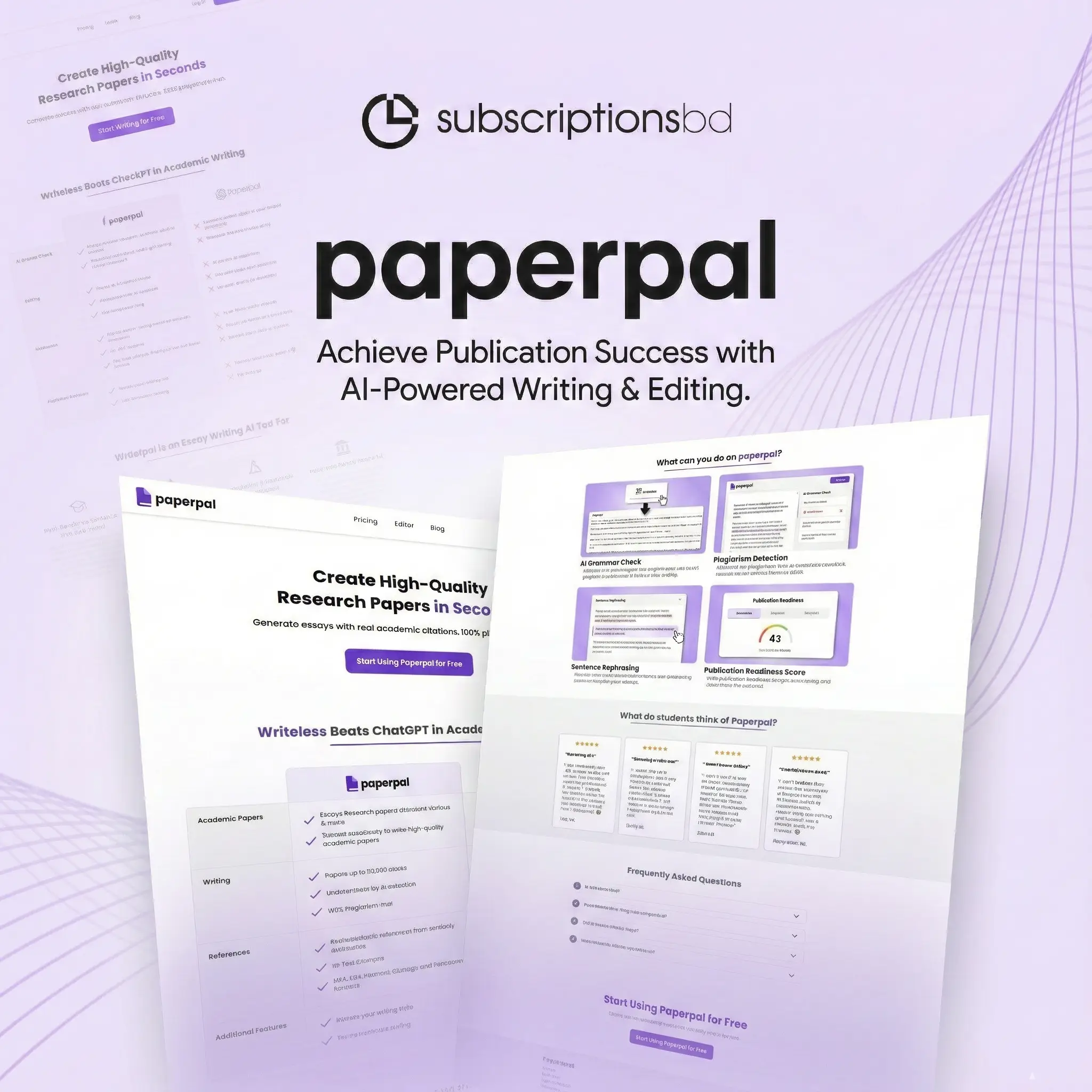 Looking for Paperpal Prime in Bangladesh? Best price AI writing assistant for academic excellence. Bkash/Nagad payment, instant activation. Shop Subscription BD.